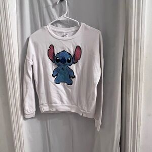 Disney stitch white sweatshirt size xs